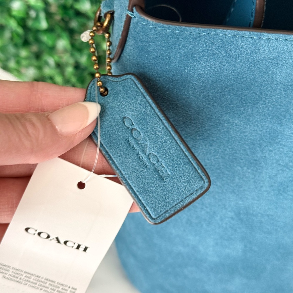 Coach Bleecker Bucket 21 Bag Sea Blue Women's Bag NWT - Picture 10 of 10